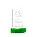 Heathrow Green on Alberton Base Rectangle Crystal Award