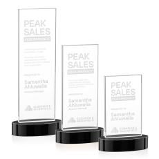 Heathrow Black on Alberton Base Rectangle Crystal Award - Newest Additions