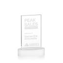Heathrow White on Alberton Base Rectangle Crystal Award