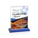 Vitalia Full Color Blue Rectangle Crystal Award