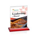 Vitalia Full Color Red Rectangle Crystal Award
