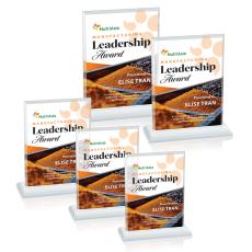 Vitalia Full Color White Rectangle Crystal Award - Newest Additions