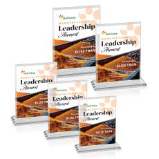 Vitalia Full Color Clear Rectangle Crystal Award - Corporate Awards