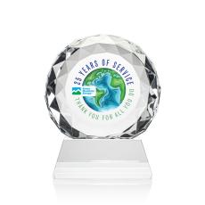 Seville Full Color Clear on Cleveland Base Circle Crystal Award - Corporate Awards