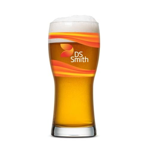 Corporate Recognition Gifts - Etched Barware - Salzburg Beer Glass - Full Color