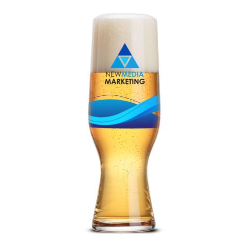 Corporate Recognition Gifts - Etched Barware - Leipzig Beer Glass - Full Color