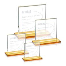 Sahara Amber Crystal Award - Colored Crystal
