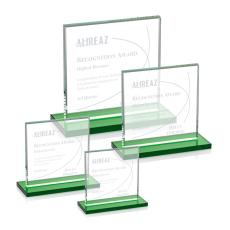 Sahara Green Crystal Award - Colored Crystal
