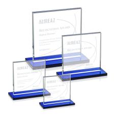 Sahara Blue Crystal Award - Colored Crystal