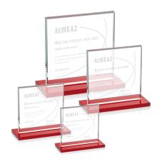 Sahara Red Crystal Award - Colored Crystal