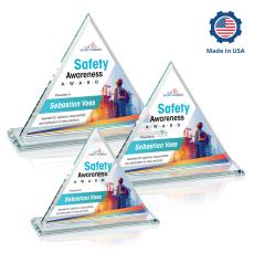 Dresden Full Color Pyramid Crystal Award - Corporate Awards