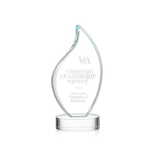 Corporate Awards - Crystal Awards - Odessy Clear on Alberton Base Flame Crystal Award