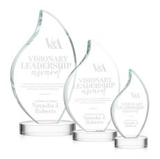 Odessy Clear on Alberton Base Flame Crystal Award - Corporate Awards