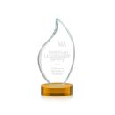 Odessy Amber on Alberton Base Flame Crystal Award