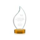 Odessy Amber on Alberton Base Flame Crystal Award