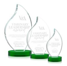 Odessy Green on Alberton Base Flame Crystal Award - Crystal Flame Awards