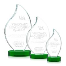 Odessy Green on Alberton Base Flame Crystal Award - Crystal Flame Awards