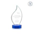 Odessy Blue on Alberton Base Flame Crystal Award