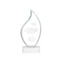 Odessy White on Alberton Base Flame Crystal Award