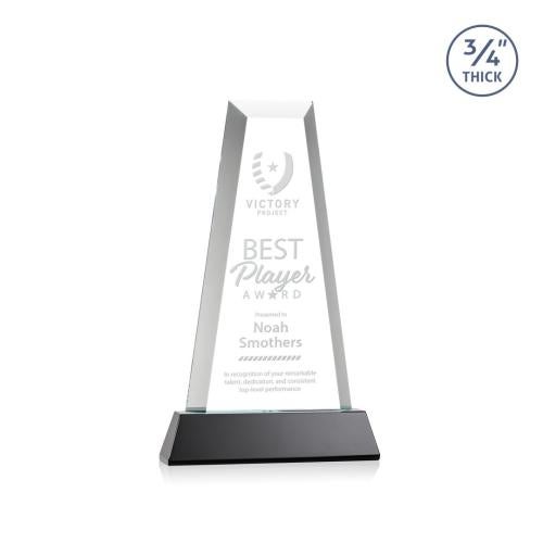 Corporate Awards - Crystal Awards - Imperial Tower on Newhaven Base - Black