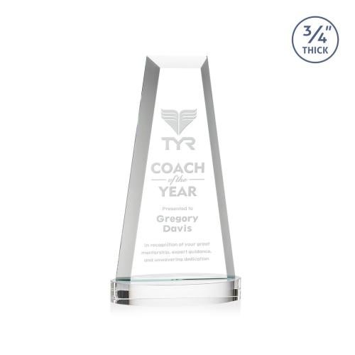 Corporate Awards - Crystal Awards - Imperial Tower on Alberton Base - Clear