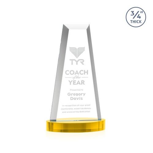 Corporate Awards - Crystal Awards - Imperial Tower on Alberton Base - Gold