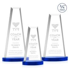 Imperial Tower on Alberton Base - Blue - Glass Awards