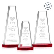 Imperial Tower on Alberton Base - Red - Red Crystal Awards