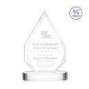 Hawthorne Clear on Alberton Base Arch & Crescent Crystal Award