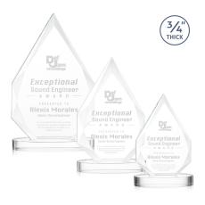 Hawthorne Clear on Alberton Base Arch & Crescent Crystal Award - Crystal Awards