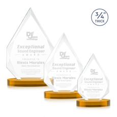 Hawthorne Amber on Alberton Base Arch & Crescent Crystal Award - Corporate Awards