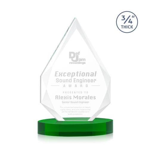 Corporate Awards - Crystal Awards - Hawthorne Green on Alberton Base Peak Crystal Award