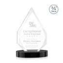Hawthorne Black on Alberton Base Arch & Crescent Crystal Award