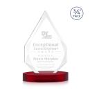 Hawthorne Red on Alberton Base Arch & Crescent Crystal Award