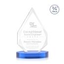 Hawthorne Sky Blue on Alberton Base Arch & Crescent Crystal Award