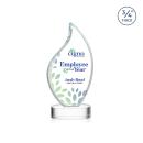 Odessy  Full Color Clear on Alberton Base Flame Crystal Award