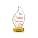 Odessy Full Color Gold on Alberton Base Flame Crystal Award