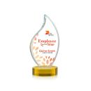 Odessy Full Color Gold on Alberton Base Flame Crystal Award