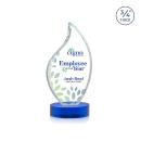Odessy Full Color Blue on Alberton Base Flame Crystal Award