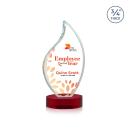 Odessy Full Color Red on Alberton Base Flame Crystal Award