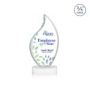 Odessy Full Color White on Alberton Base Flame Crystal Award
