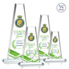 Imperial Full Color Clear Obelisk Crystal Award - Corporate Awards
