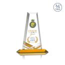 Imperial Full Color Amber Obelisk Crystal Award