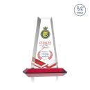 Imperial Full Color Red Obelisk Crystal Award
