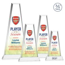 Imperial  Full Color Clear on Newhaven Base Obelisk Crystal Award - Sales Awards