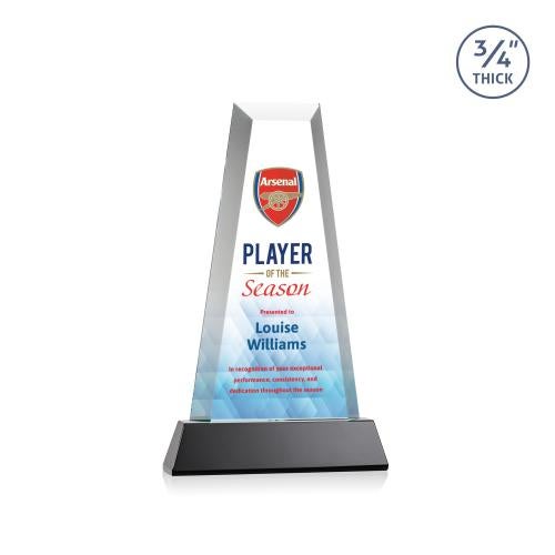 Corporate Awards - Crystal Awards - Imperial  Full Color Black on Newhaven Base Crystal Award