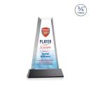 Imperial  Full Color Black on Newhaven Base Obelisk Crystal Award