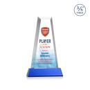 Imperial Full Color Blue on Newhaven Base Obelisk Crystal Award