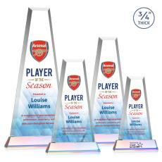 Imperial Full Color Prismatic on Newhaven Base Obelisk Crystal Award - Crystal Pillar Awards