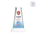 Imperial Full Color White on Newhaven Base Obelisk Crystal Award